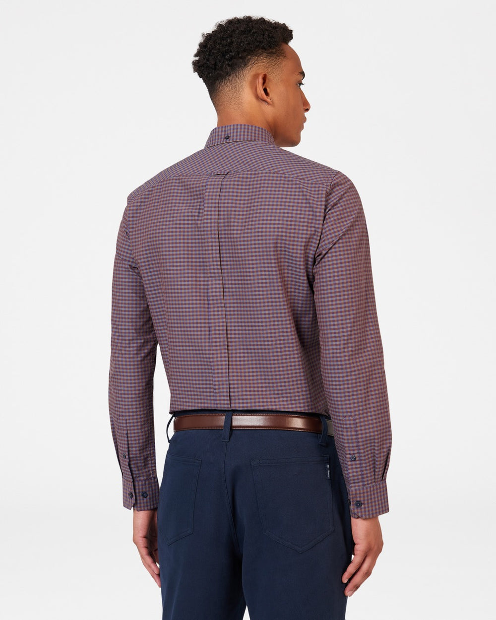 Chemises Ben Sherman Signature Gingham Long-Sleeve Violette | ISU-82518850